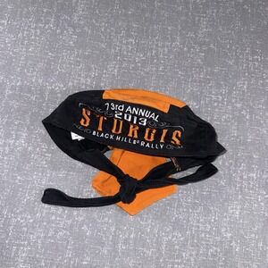 Wild Wear Sturgis Do Rag Mens One‎ Size Black Hills Rally 2013 Motorcycle Orange